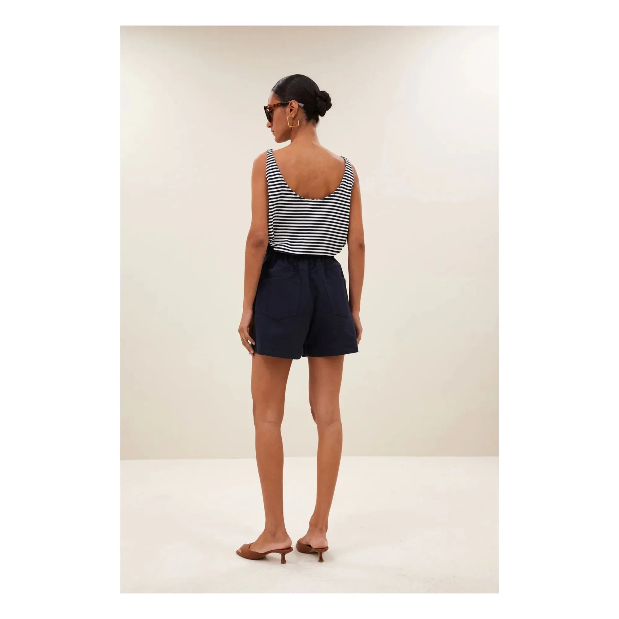By Bar - Cotton Striped Tank Top | Night Blue