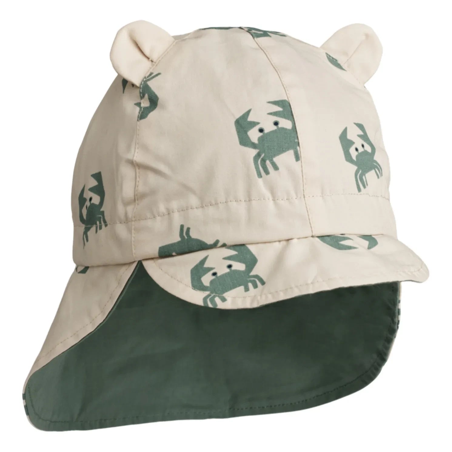 Liewood - Gorm Organic Cotton Reversible Baby Hat | Sage