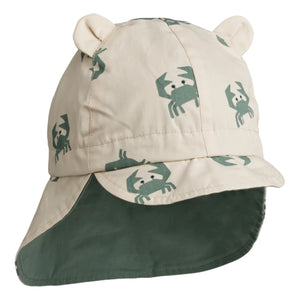 Liewood - Gorm Organic Cotton Reversible Baby Hat | Sage
