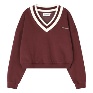 Cos I Said So - Organic Cotton V-Neck Sweatshirt | Burgundy