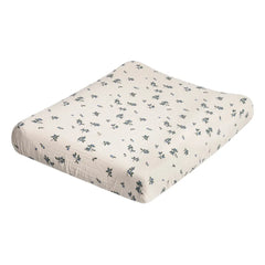 garbo&friends - Blueberry Cotton Muslin Changing Pad Cover | Ivory