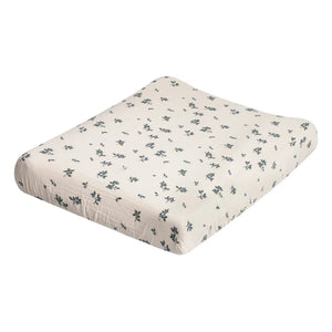 garbo&friends - Blueberry Cotton Muslin Changing Pad Cover | Ivory