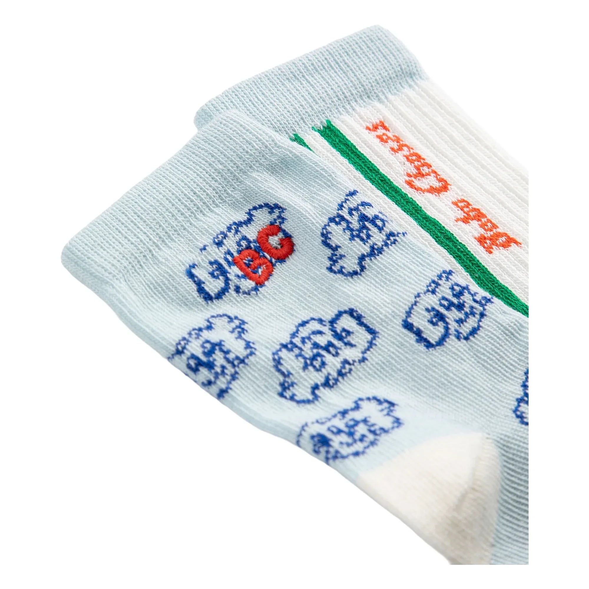 Bobo Choses - 2 Pairs of Organic Cotton Dog Socks | Light Blue