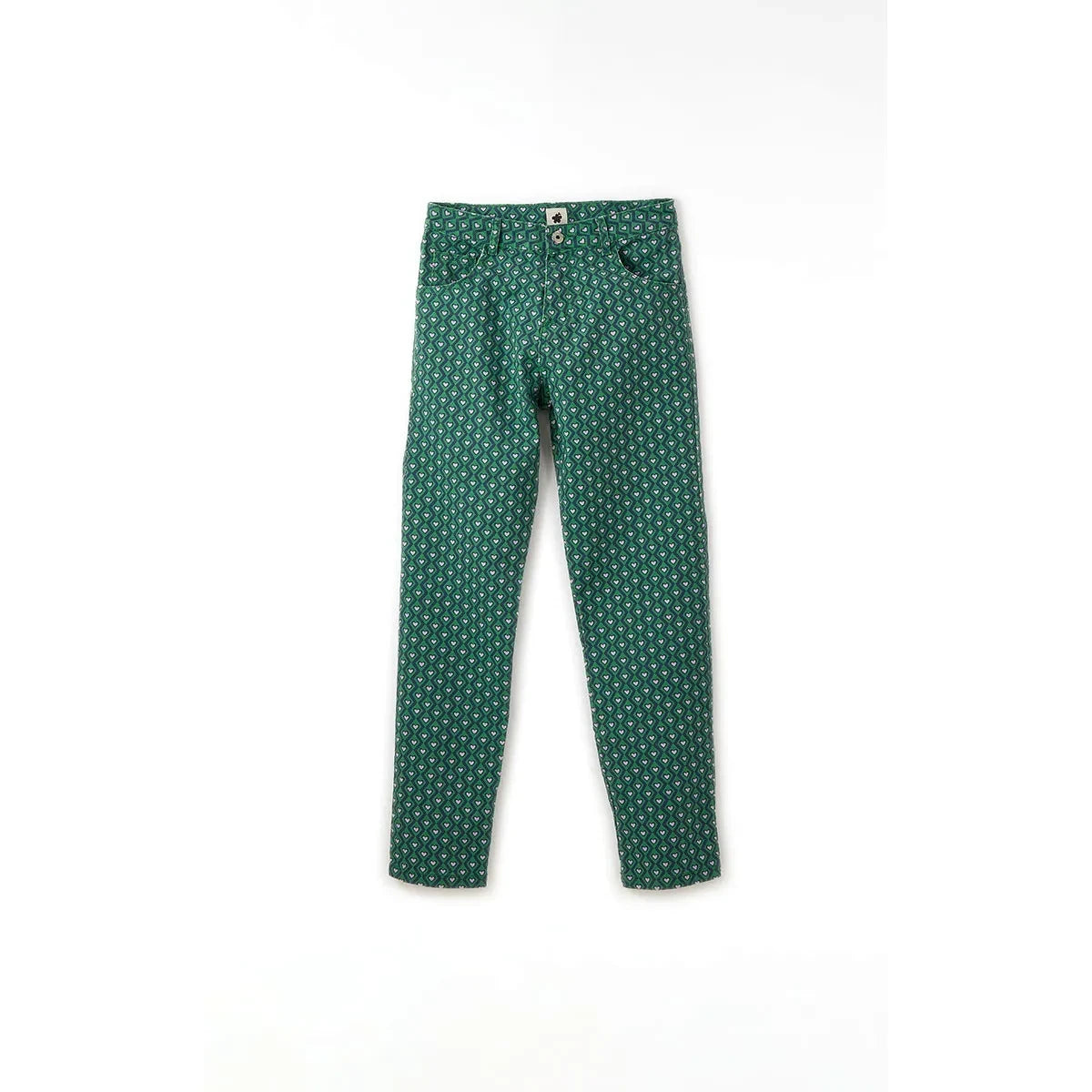 Fabula - Zümrüt Yeşili Little Hearts Pantolon