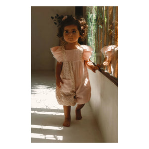 Lilinoa - Maryse Cotton Gauze Patchwork Jumpsuit | Pink