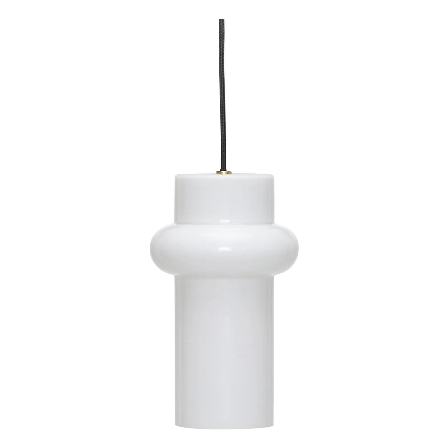 Hübsch - Glass Pendant Pill Top | White