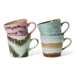 HKliving - Dada Cappuccino Cups - Set of 4