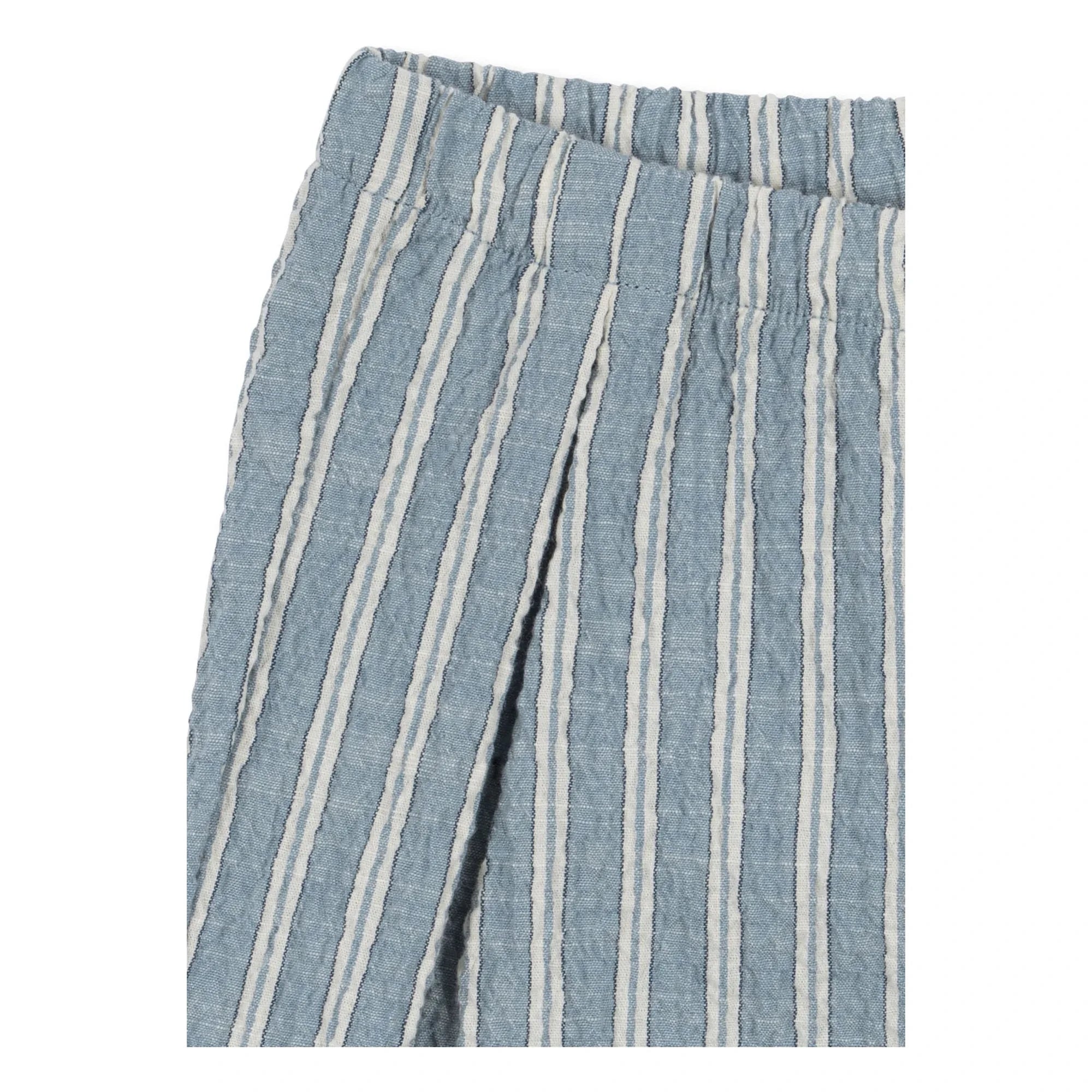 Konges Sløjd - Elliot Striped Organic Cotton Trousers | Blue