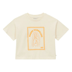 Arsène et Les Pipelettes - Madre Guadalupe organik pamuk T-shirt | Ecru