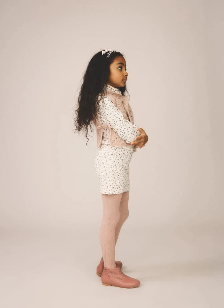 Soor Ploom - Pointelle Külotlu Çorap | Soluk Pembe