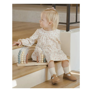 Quincy Mae - Organic Cotton Flower Dress | Ivory