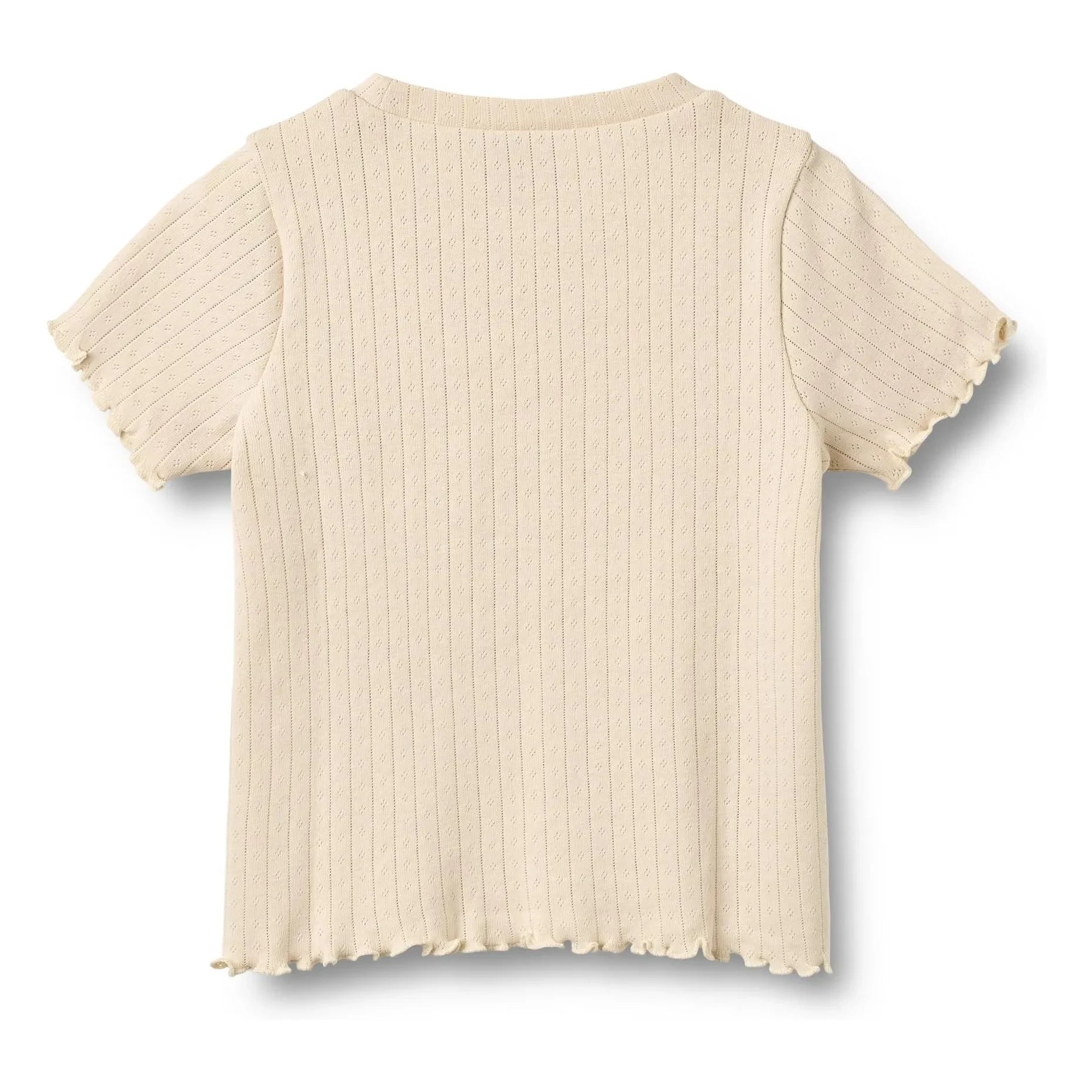 Wheat - Irene Ribbed Organic Cotton T-Shirt | Ecru