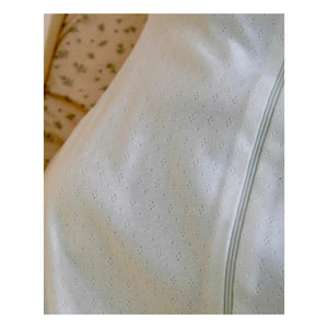 Tante Reine - Pointelle Swaddle Sleep Suit | Ecru