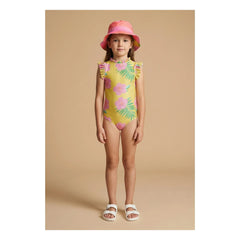 Pepita & Me - Alisson Bright Hibiscus Swimsuit | Yellow