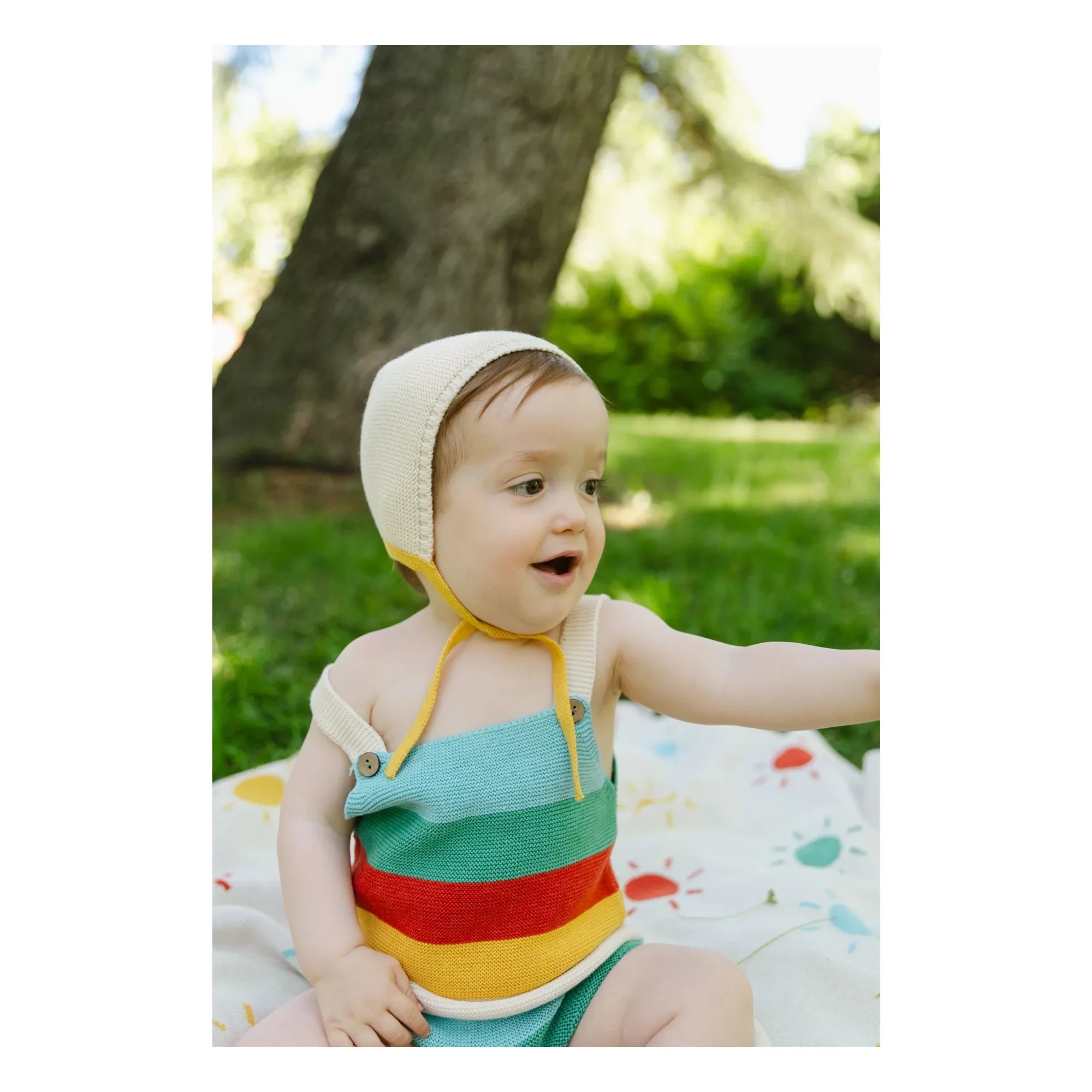 Bayiri - Rainbow Organic Cotton Romper | Turquoise