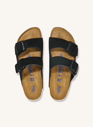 BIRKENSTOCK - Arizona SFB Suede Sandal | Black