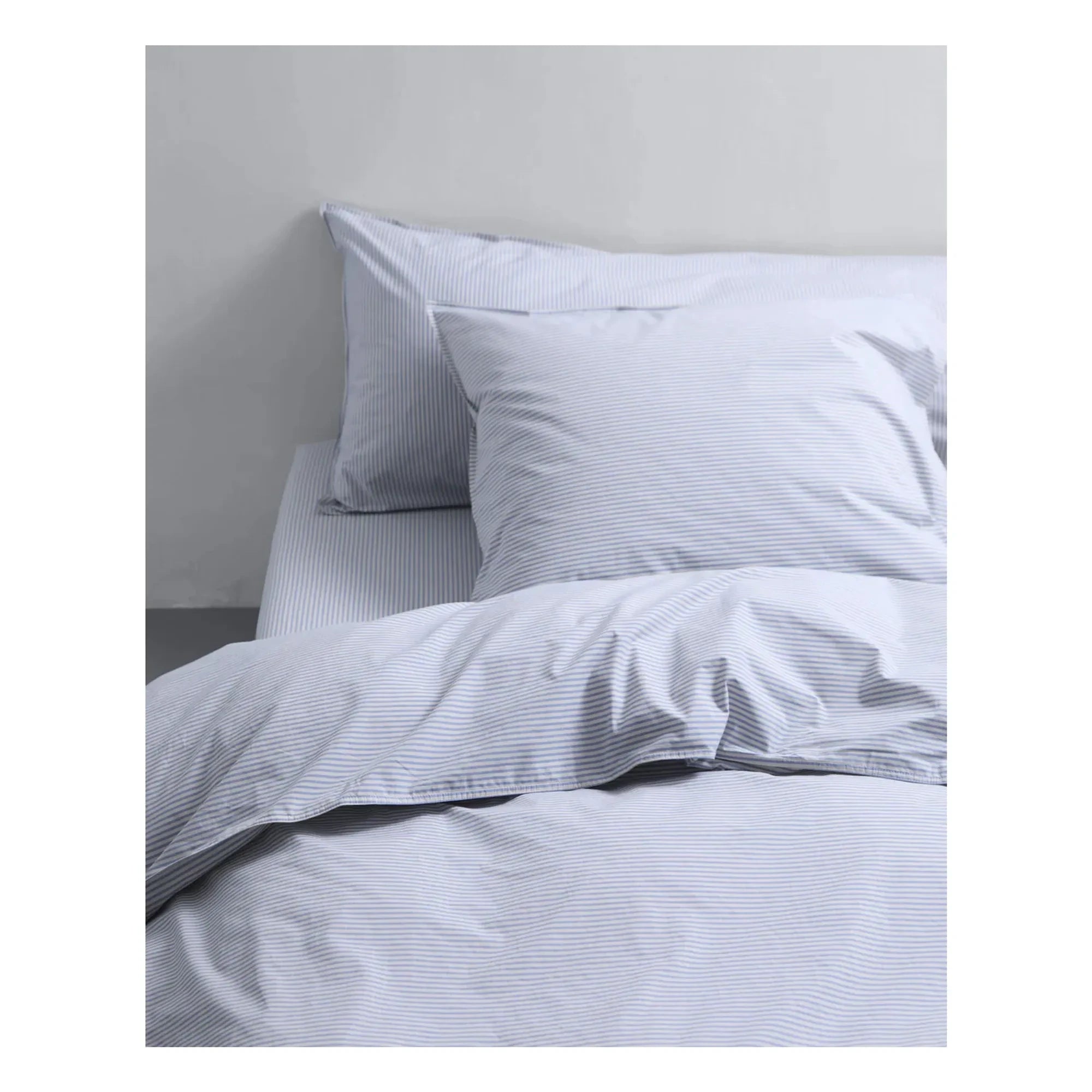 Suite 702 - Organic Cotton Striped Duvet Cover | Blue