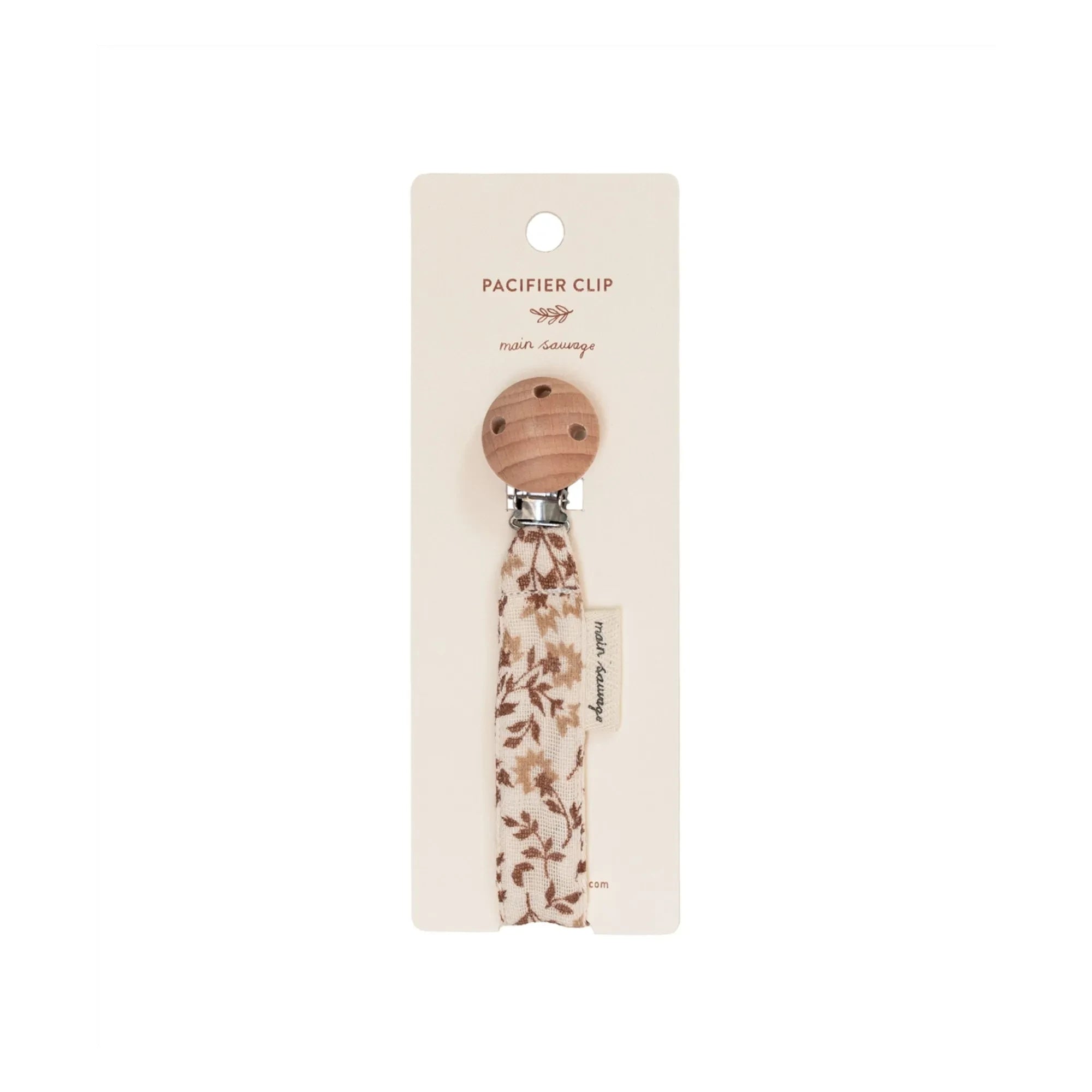 Main Sauvage - Hibiscus Pacifier Clip | Siena