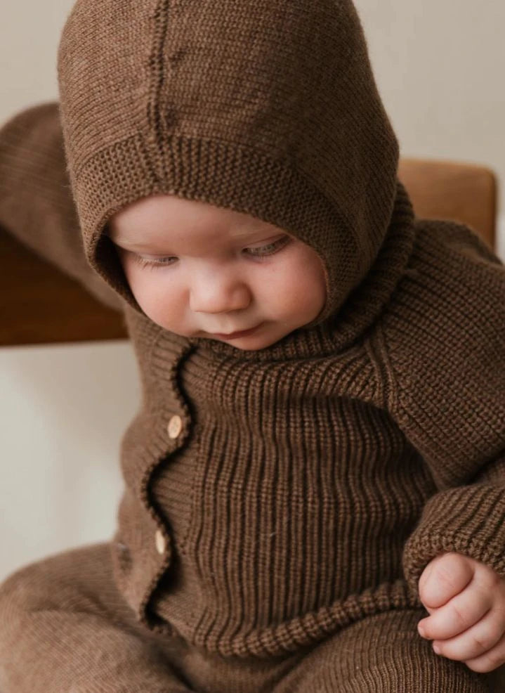 Hvid - Eddy Two-Tone Merino Wool Balaclava | Mocha