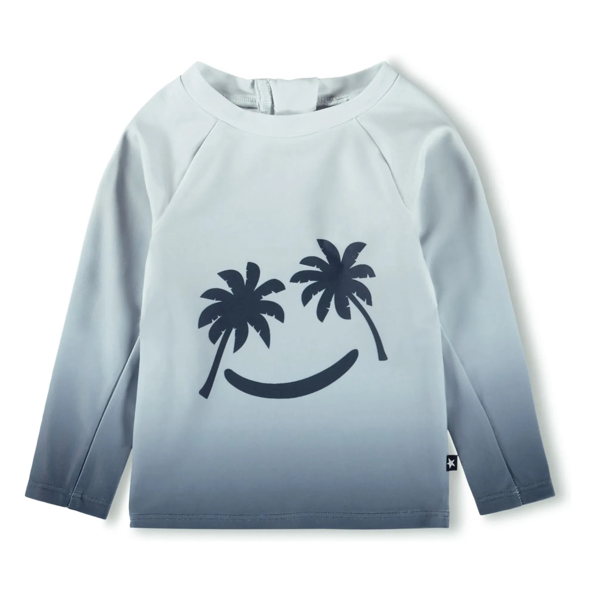 Molo - Nemo Palm Smile UV korumalı T-shirt Geri dönüştürülmüş lifler | Gri mavi