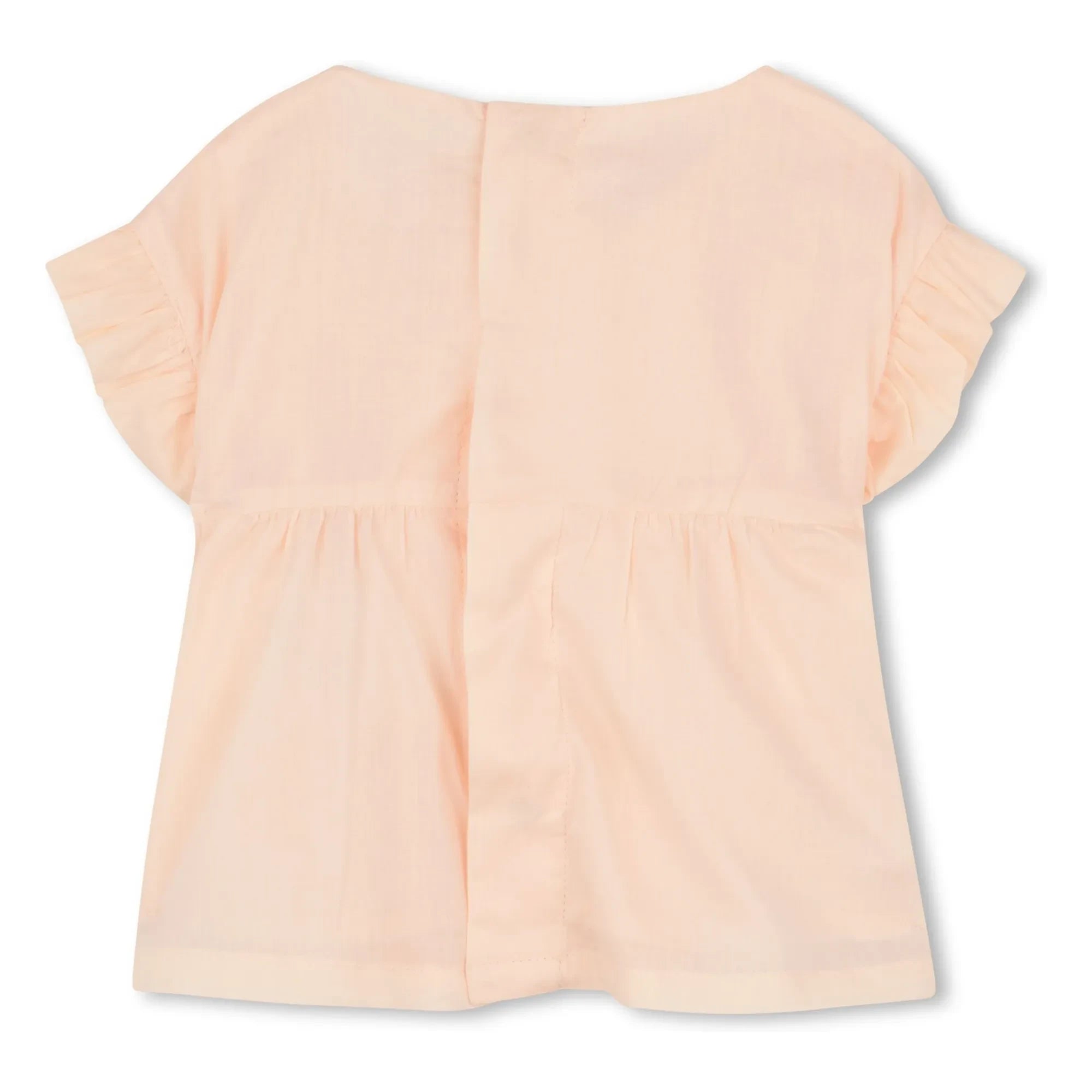 Chloé - Organik pamuk bluz ve bloomer seti | Toz pembe