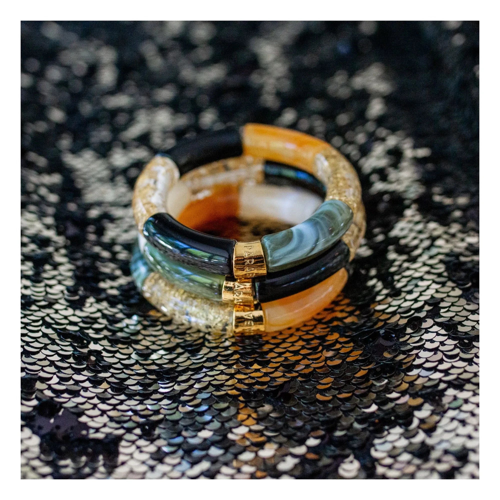 Parabaya - Trio Black Night Bracelets | Black