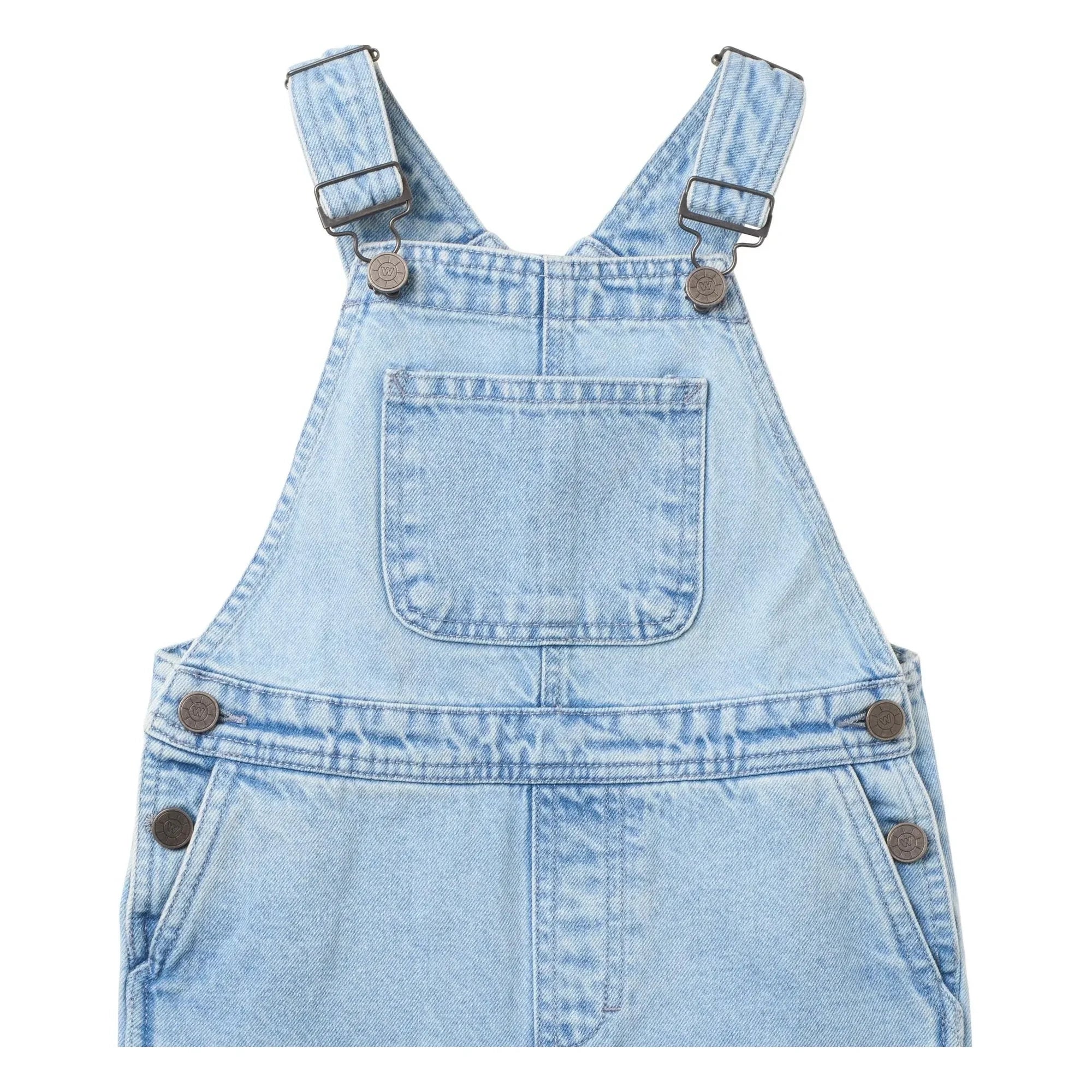 Wheat - Denim Marley Organic Cotton Overalls | Light Blue