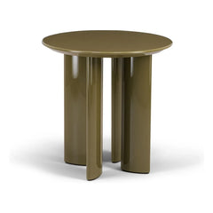 The Socialite Family - Carlotta Lacquered Beech Side Table | Khaki