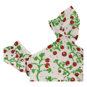 Fabula - Tomato Ruffled Dress | White