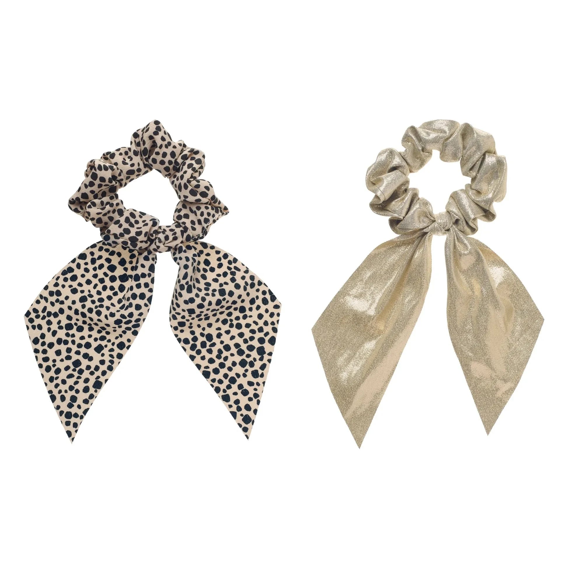Rockahula Kids - 2’li Leopar Fularlı Chouchou Seti | Bej