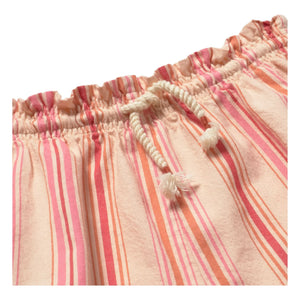Cozmo - Nia Striped Organic Cotton Shorts | Pink