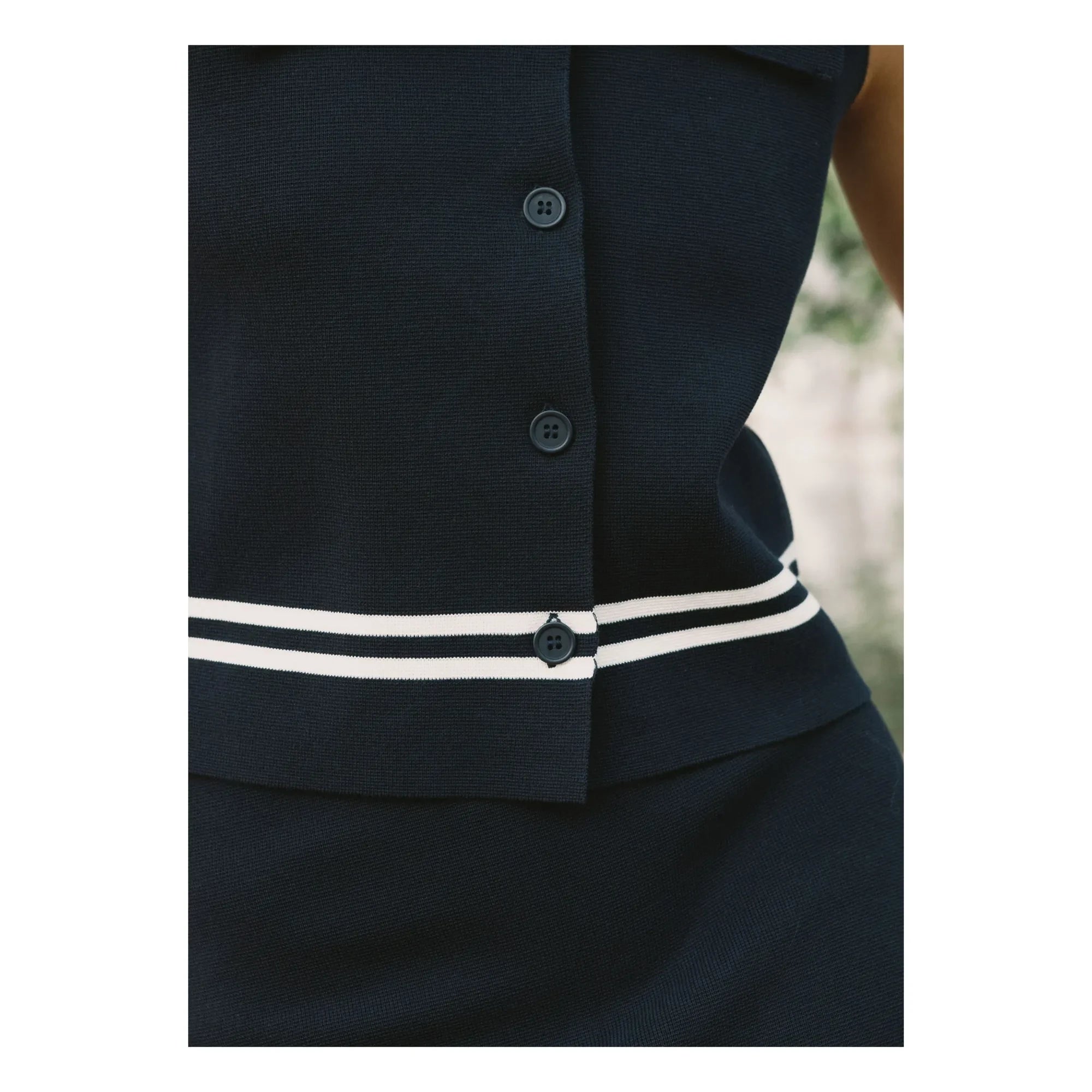 The Tiny Big Sister - Sailor Cotton Blouse | Navy Blue