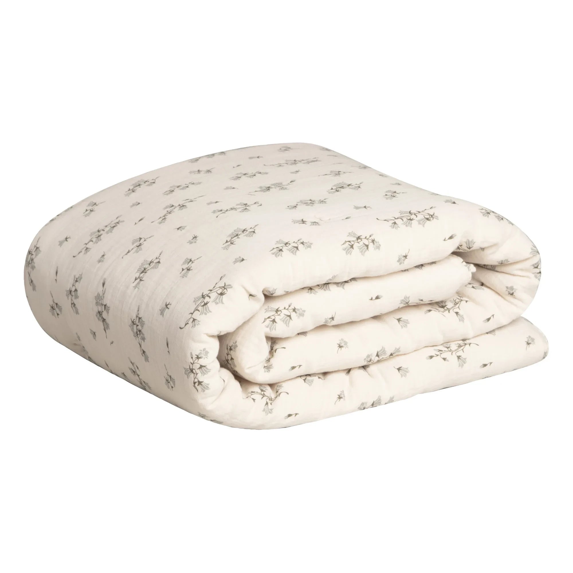 garbo&friends - Cotton Muslin Blanket Bluebell | Cream