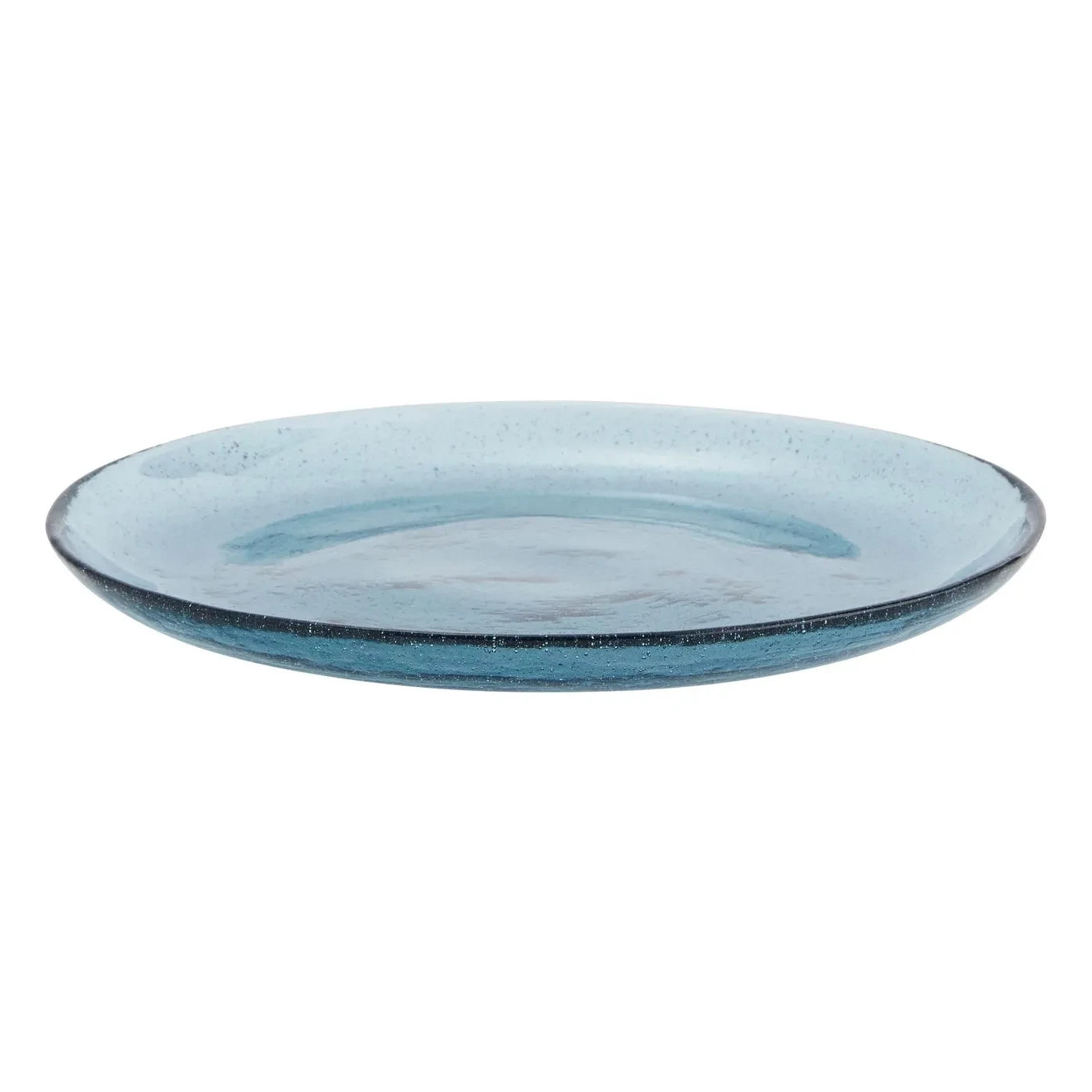 Madam Stoltz - Colorful Glass Plate | Blue