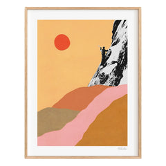 Ciel Glue - Mountain No.4 Climbing Poster - Limited Edition | Orange