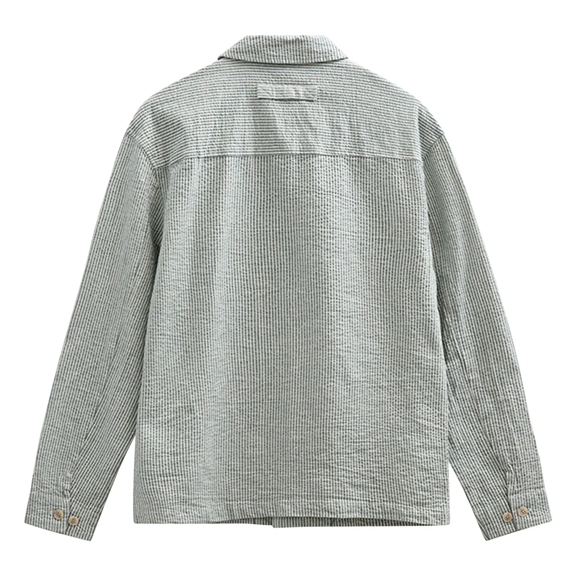 Anerkjendt - Akodin striped overshirt | Light gray