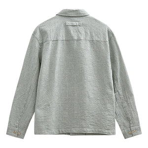Anerkjendt - Akodin striped overshirt | Light gray