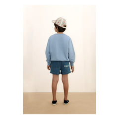 Tinycottons - Striped Denim Shorts | Blue