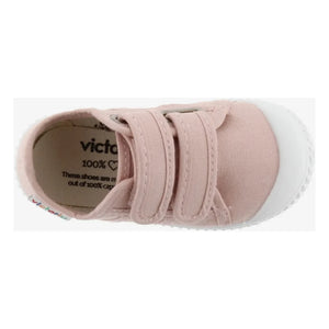 Victoria - Striped Canvas Scratch Sneakers | Nude