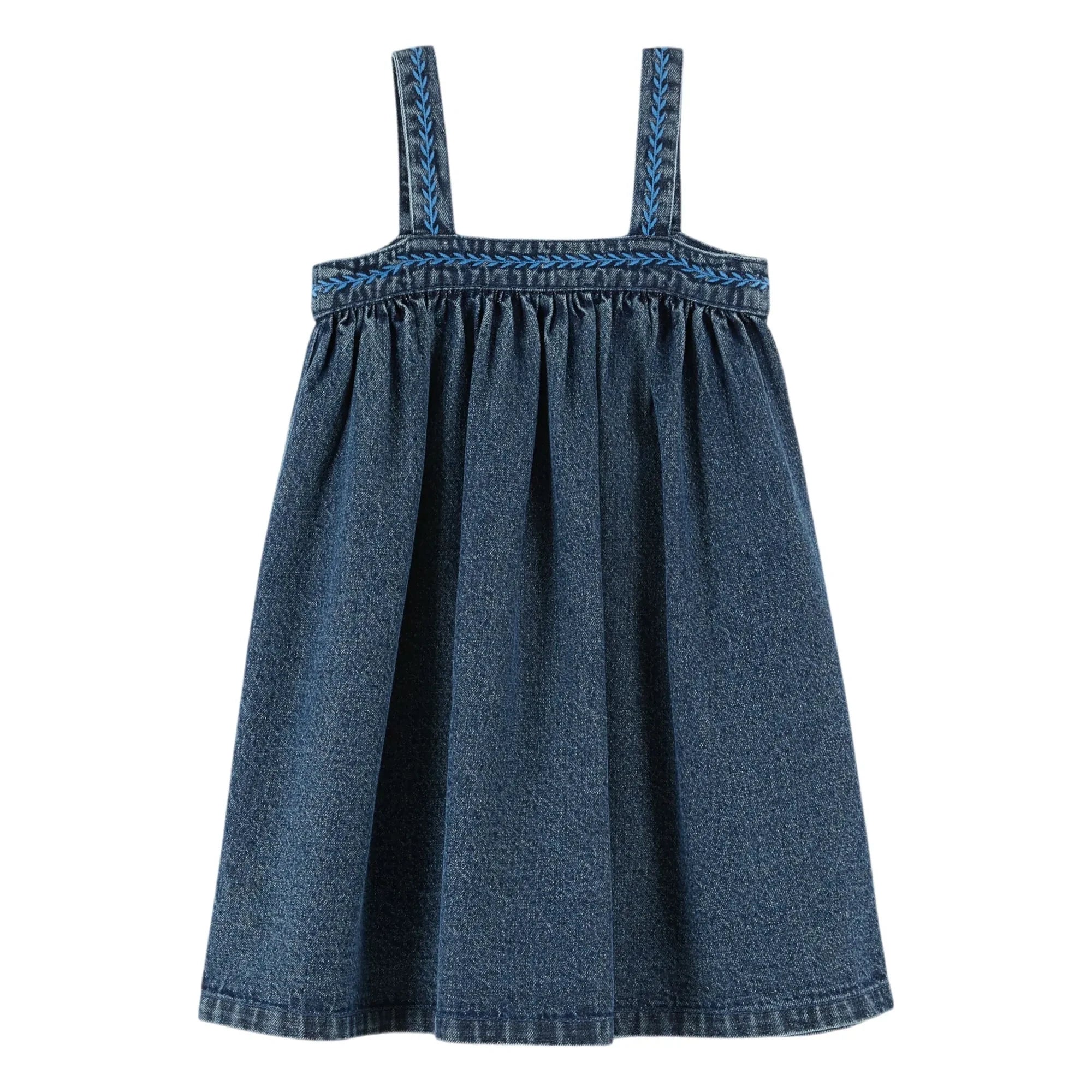 Emile et Ida - Strapless Jean Dress | Blue