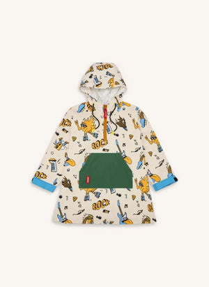 Hello Hossy - Rock n Fire Raincoat | White