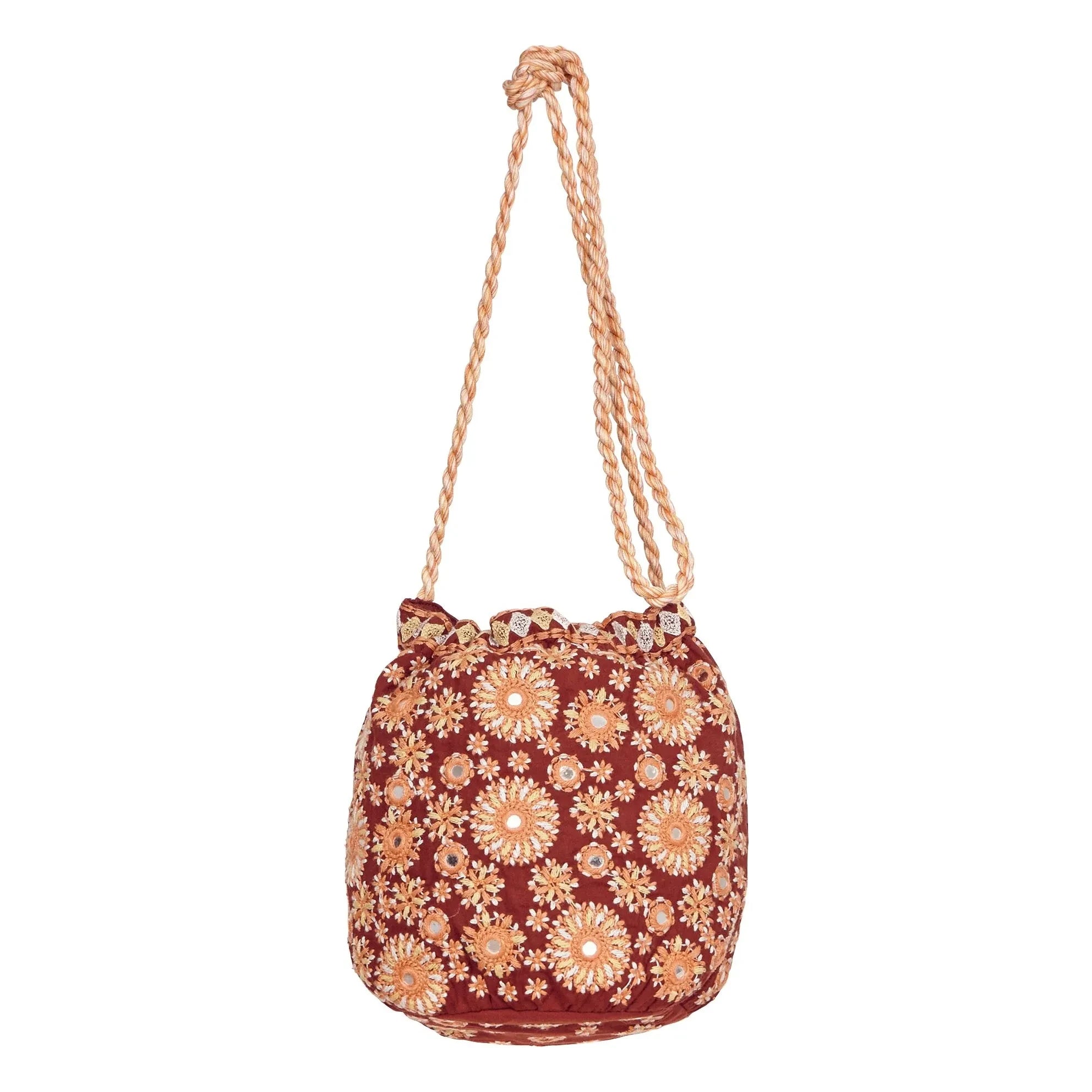 M.A.B.E. - Suri Embroidered Bag | Rust Color
