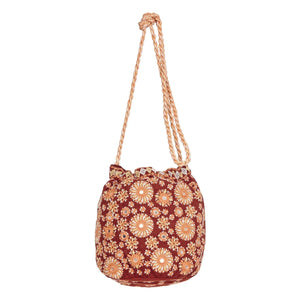 M.A.B.E. - Suri Embroidered Bag | Rust Color