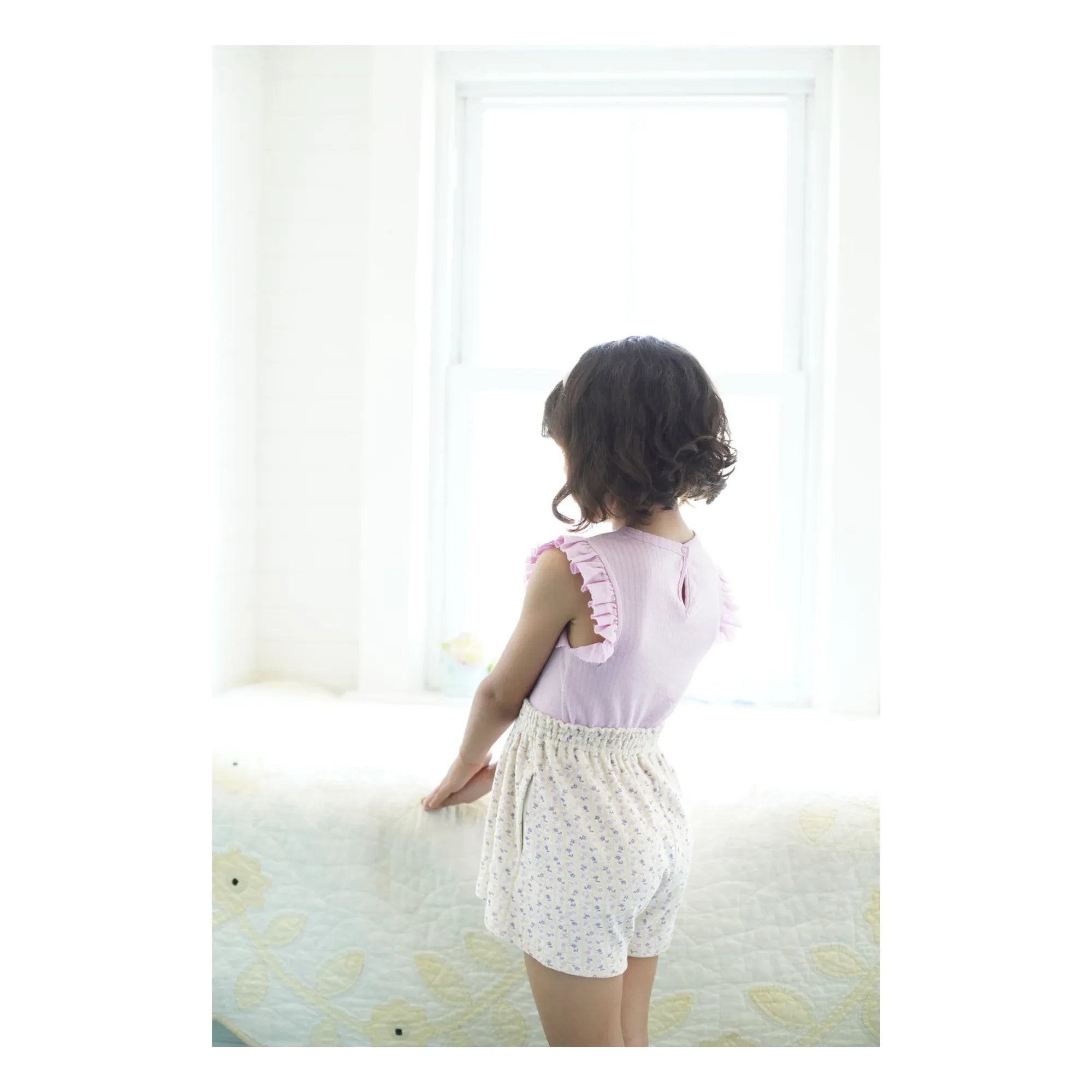 Soor Ploom - Organic Cotton Floral Print Stretchy Leggings | Lilac