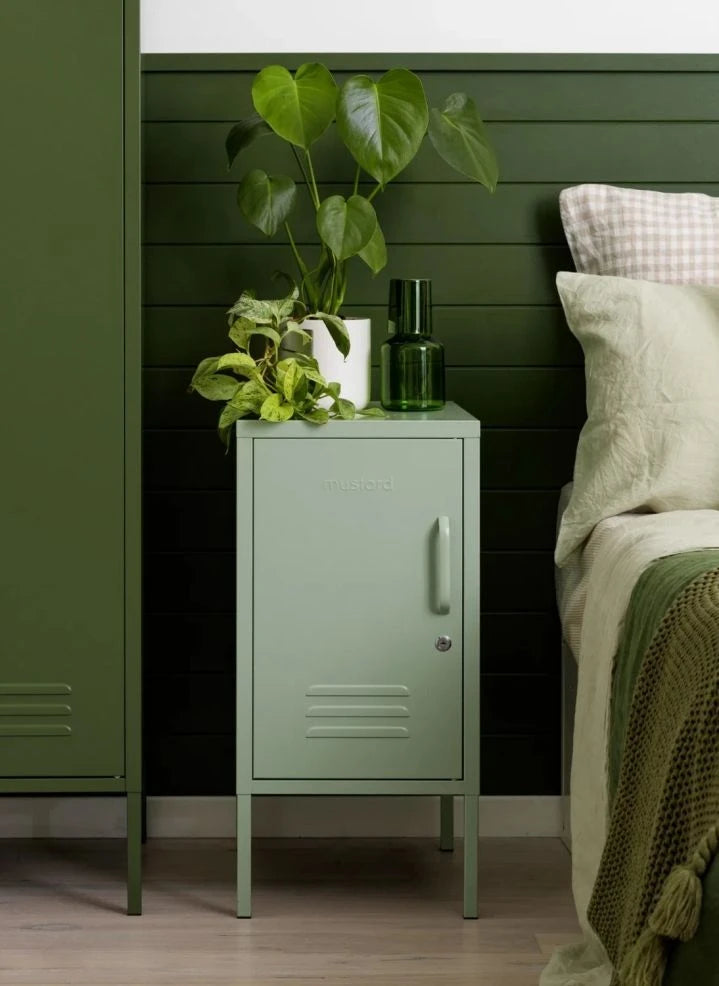 Mustard Made - Short Metal Nightstand | Sage