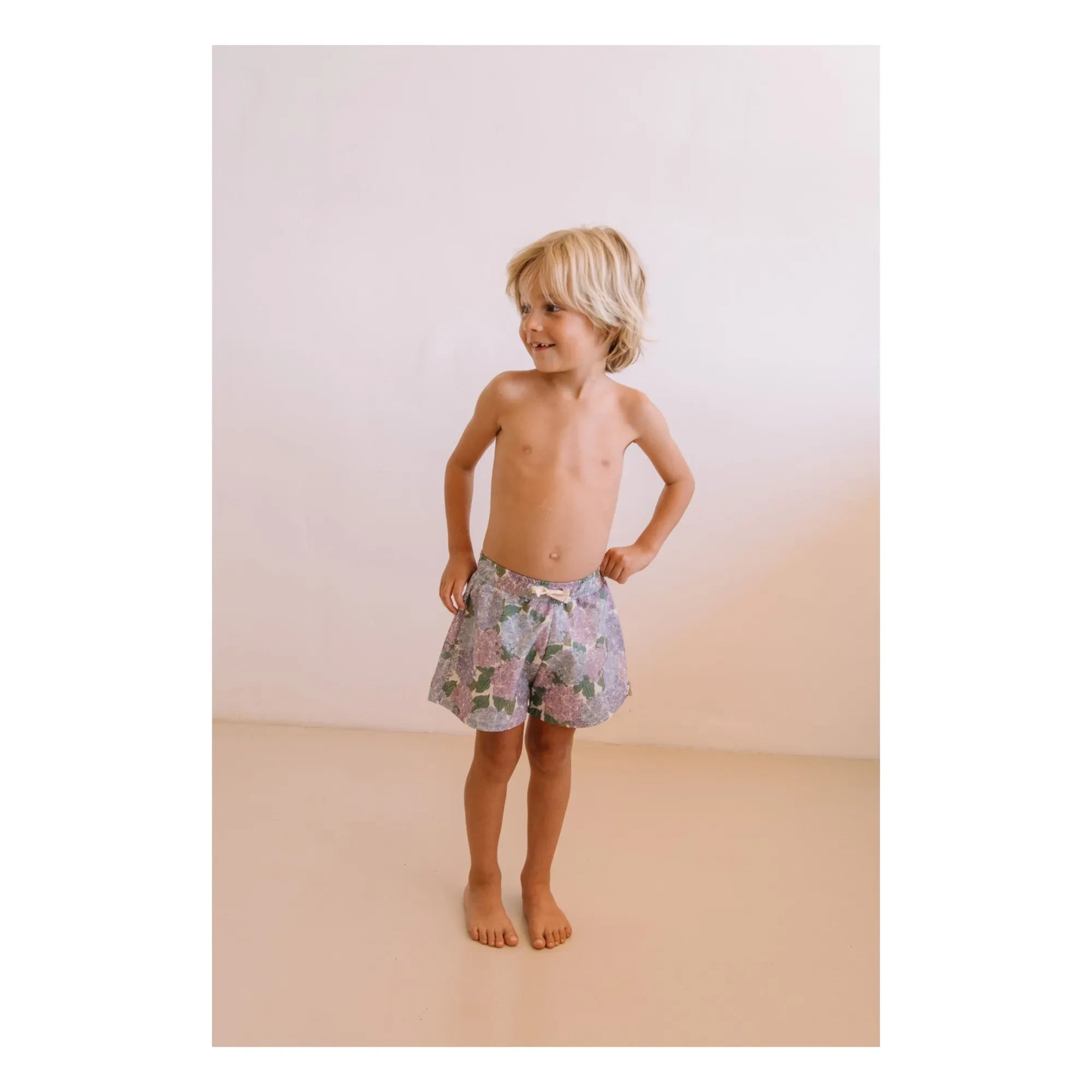 Studio Bohème - Chico Fleurs Organic Cotton Swim Shorts | Lilac