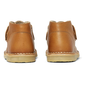 Petit Nord - Desert Faux Fur Velcro Shoes | Cognac