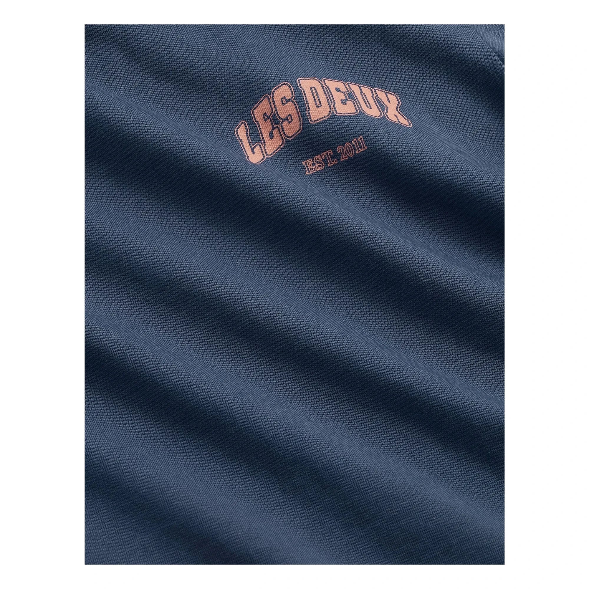 Les Deux - Hoop Organic Cotton T-Shirt | Blue