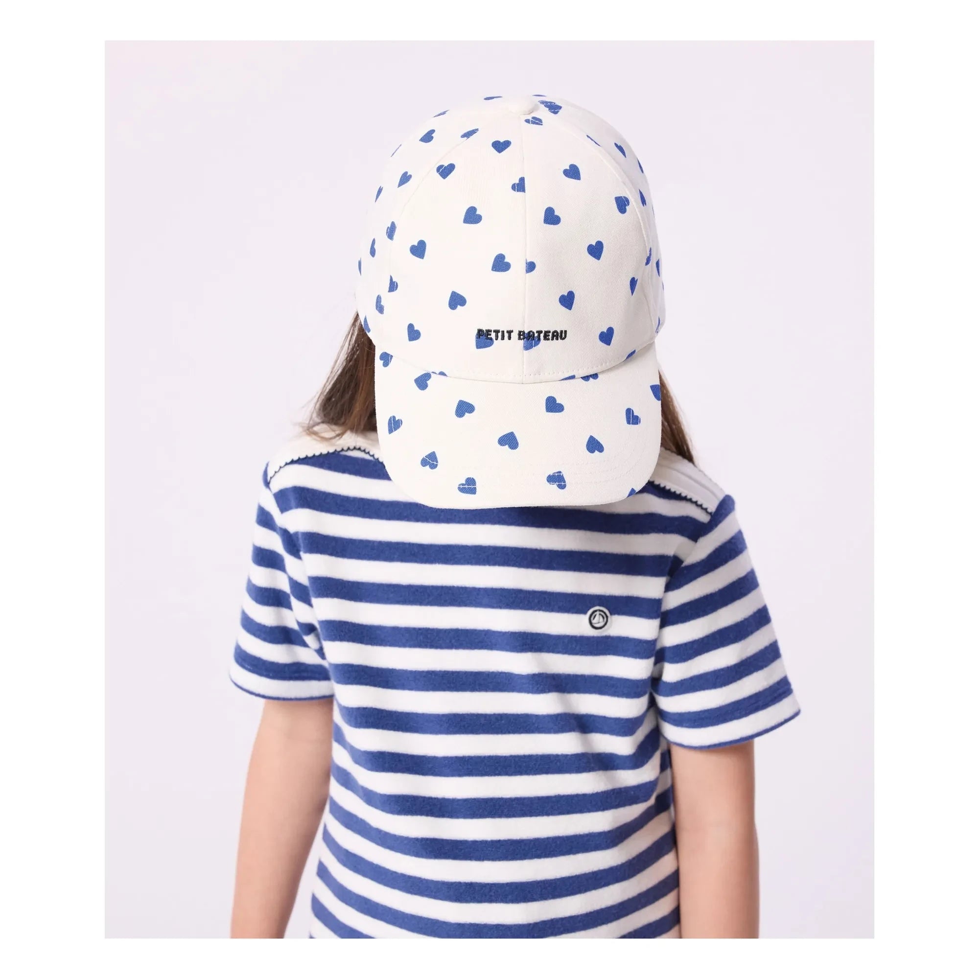 Petit Bateau - Twill Heart Hat | White