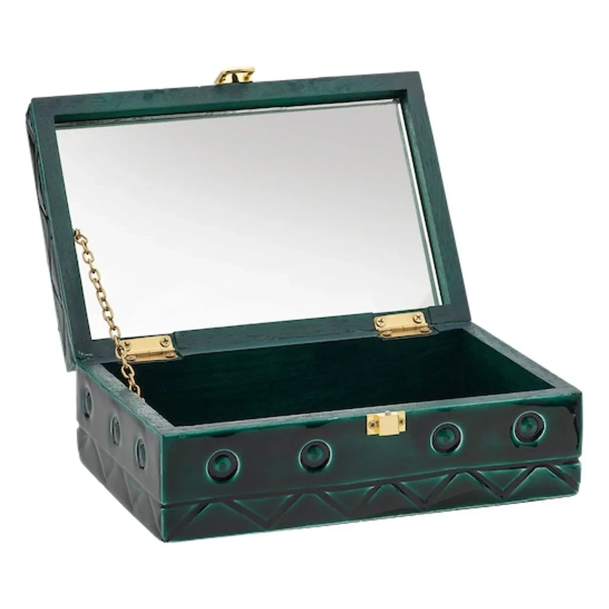 Anna + Nina - Tide Wooden Jewelry Box | Green
